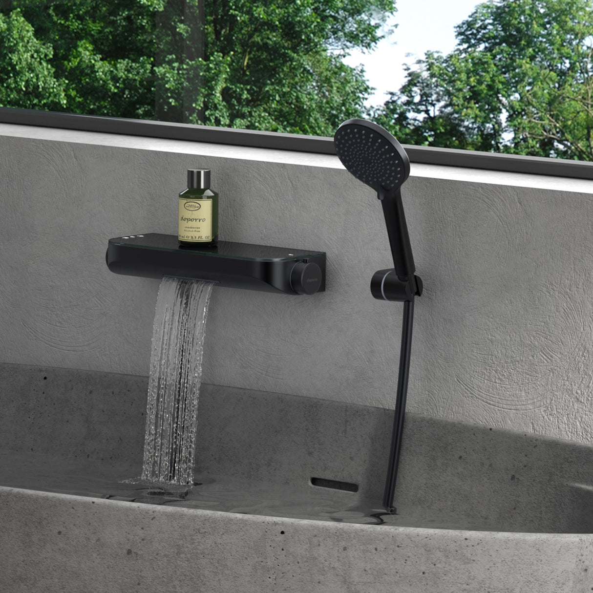 glasvilla Soffione Doccia con 4 Modalità, Doccino per Doccia in Ottone con Tubo Flessibile da 1.5m, Telefono Doccia Universale Facile da Installare Duschsystem8