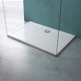 Receveur de douche antidérapant en acrylique de haute qualité, rectangulaire, 70-140 cm, Lucia