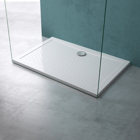 Receveur de douche antidérapant en acrylique de haute qualité, rectangulaire, 70-140 cm, Lucia