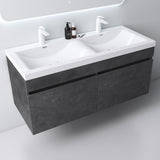 Ensemble de meubles de salle de bain Glasvilla Meubles de salle de bain avec lavabo en fonte minérale Meuble sous-vasque Botanica 