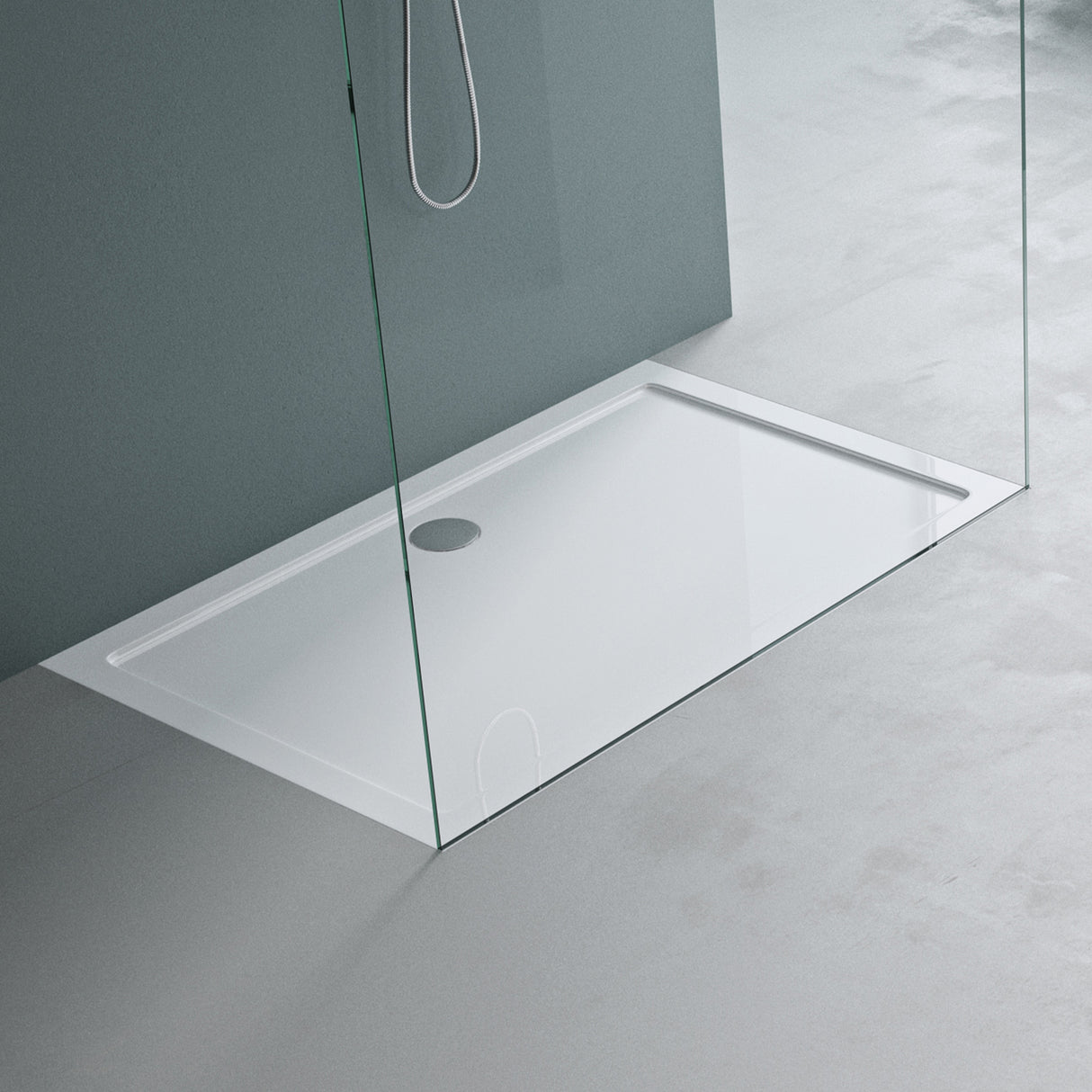 Receveur de douche glasvilla en acrylique de haute qualité, rectangulaire 90-160 cm Faro