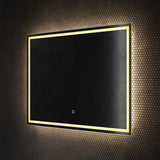 Miroir mural de salle de bain Glasvilla, miroir de salle de bain LED avec interrupteur tactile, revêtement antibuée [Classe énergétique F] 02
