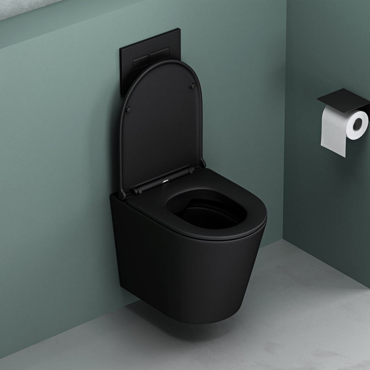 glasvilla Spülrandlos Wand WC Hänge WC Spülrandloses Toilette Softclose WC-Sitz Aachen108