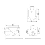 glasvilla Wand WC spülrandlos Schwarz Hänge WC spülrandlos Toilette WC mit Sitz Softclose