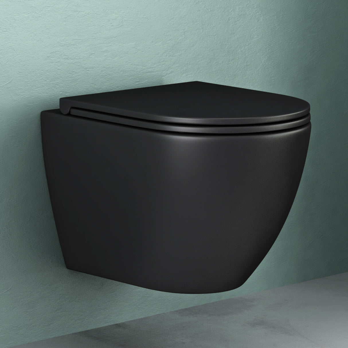 glasvilla Sanitari Bagno Sospeso in Ceramica WC Sospeso senza Brida con Chiusura di Soft Close