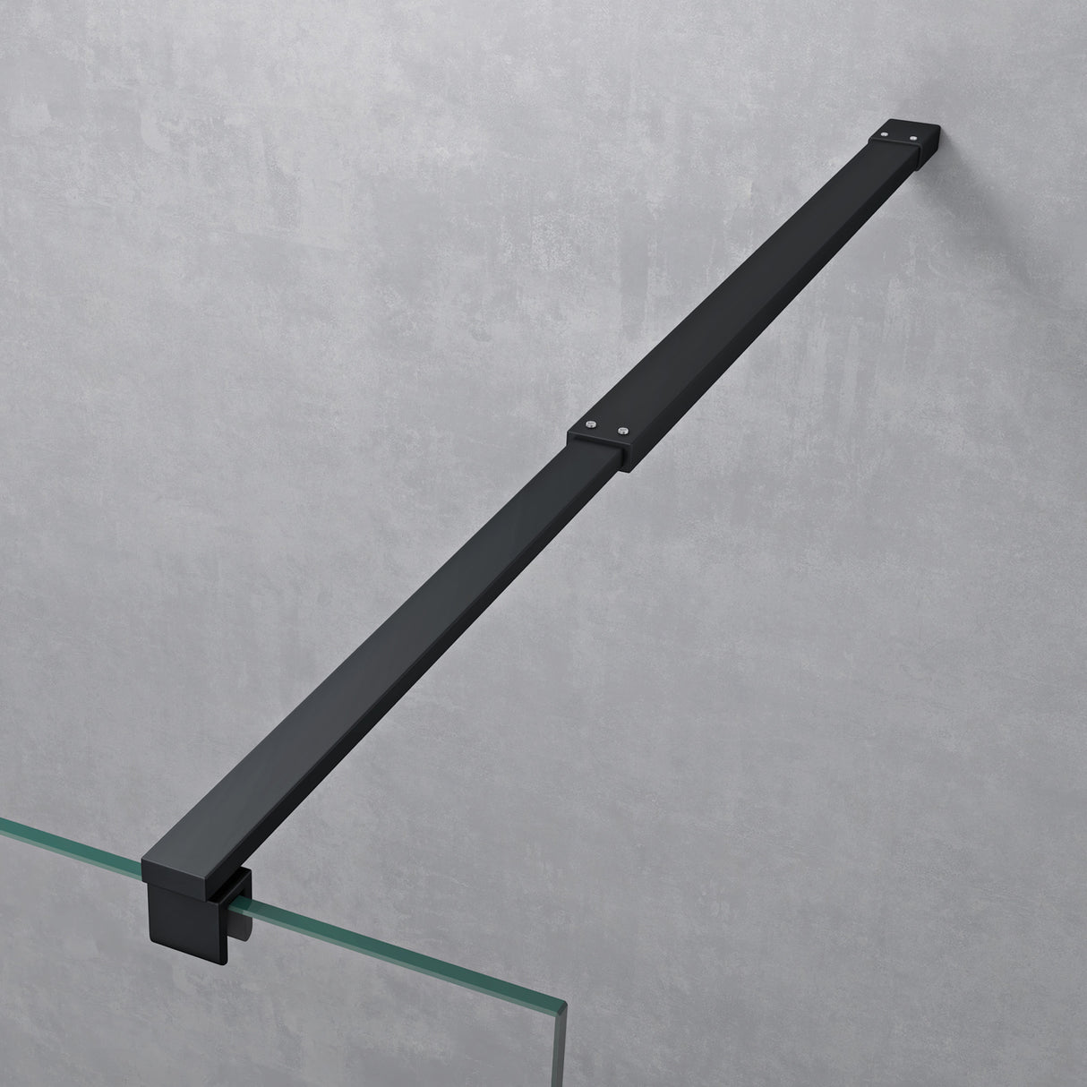 glasvilla Duschwand für Dusche Duschabtrennung Walk-In ESG-Sicherheitsglas 10mm NANO Glas BRAM1&BRAM3 Bremen2 Schwarz
