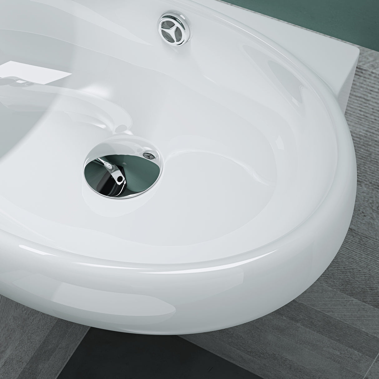 glasvilla Waschbecken Gäste WC Aufsatzwaschbecken Hängewaschbecken aus Keramik mit NANO, BTH: 42x28x15cm, Brüssel001