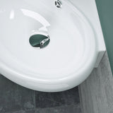 glasvilla Waschbecken Aufsatzwaschbecken Hängewaschbecken Klein Waschschale aus Keramik Weiß mit Nano-Beschichtung für das Badezimmer und Gäste-WC Brüssel002