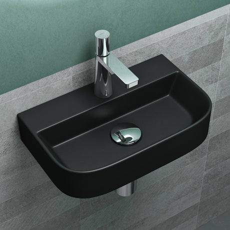 glasvilla Aufsatzwaschbecken Hängewaschbecken BTH: 38x23,5x8cm Waschschale Waschbecken aus Keramik Brüssel003