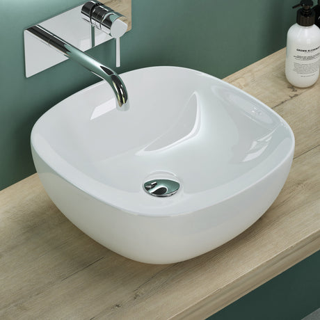 glasvilla Aufsatzwaschbecken Waschschale Waschbecken aus Keramik mit Nano-Beschichtung/Lotus-Effekt Brüssel104