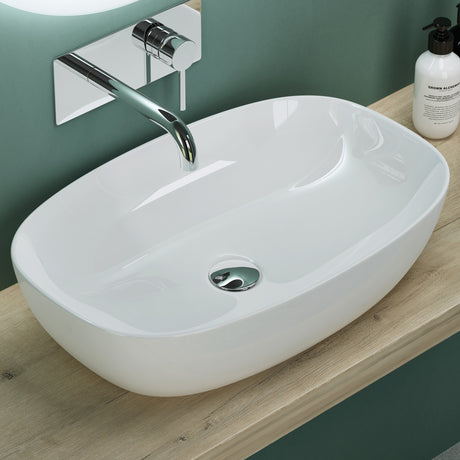 glasvilla Aufsatzwaschbecken Waschschale Waschbecken aus Keramik mit Nano-Beschichtung/Lotus-Effekt Brüssel104