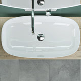 glasvilla Aufsatzwaschbecken Waschschale Waschbecken aus Keramik mit Nano-Beschichtung/Lotus-Effekt Brüssel104