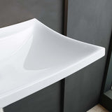 glasvilla Waschbecken Aufsatzwaschbecken Hängewaschbecken BTH: 60x44x18cm Weiß aus Keramik inkl. Nano-Beschichtung Brüssel709