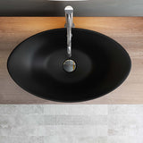 glasvilla Waschbecken Aufsatzwaschbecken Oval aus Keramik 59x38cm Waschschale Waschtisch mit Nano-Beschichtung Brüssel818