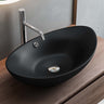 glasvilla Waschbecken Aufsatzwaschbecken Oval aus Keramik 59x38cm Waschschale Waschtisch mit Nano-Beschichtung Brüssel818