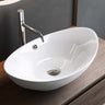 glasvilla Waschbecken Aufsatzwaschbecken Oval aus Keramik 59x38cm Waschschale Waschtisch mit Nano-Beschichtung Brüssel818