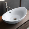 glasvilla Waschbecken Aufsatzwaschbecken Oval aus Keramik 59x38cm Waschschale Waschtisch mit Nano-Beschichtung Brüssel818