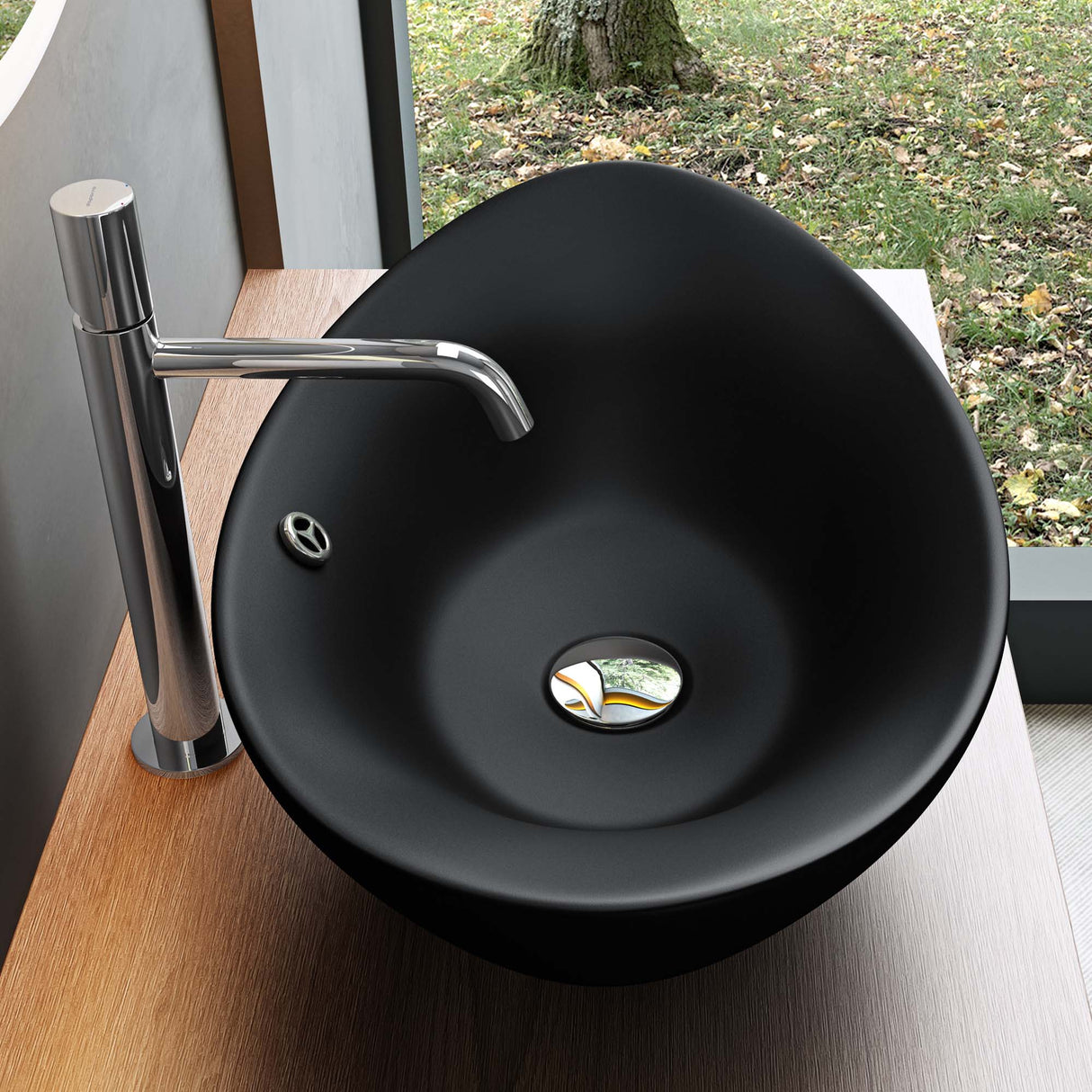 glasvilla Waschbecken Aufsatzwaschbecken Oval aus Keramik 59x38cm Waschschale Waschtisch mit Nano-Beschichtung Brüssel818