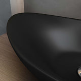 glasvilla Waschbecken Aufsatzwaschbecken Oval aus Keramik 59x38cm Waschschale Waschtisch mit Nano-Beschichtung Brüssel818