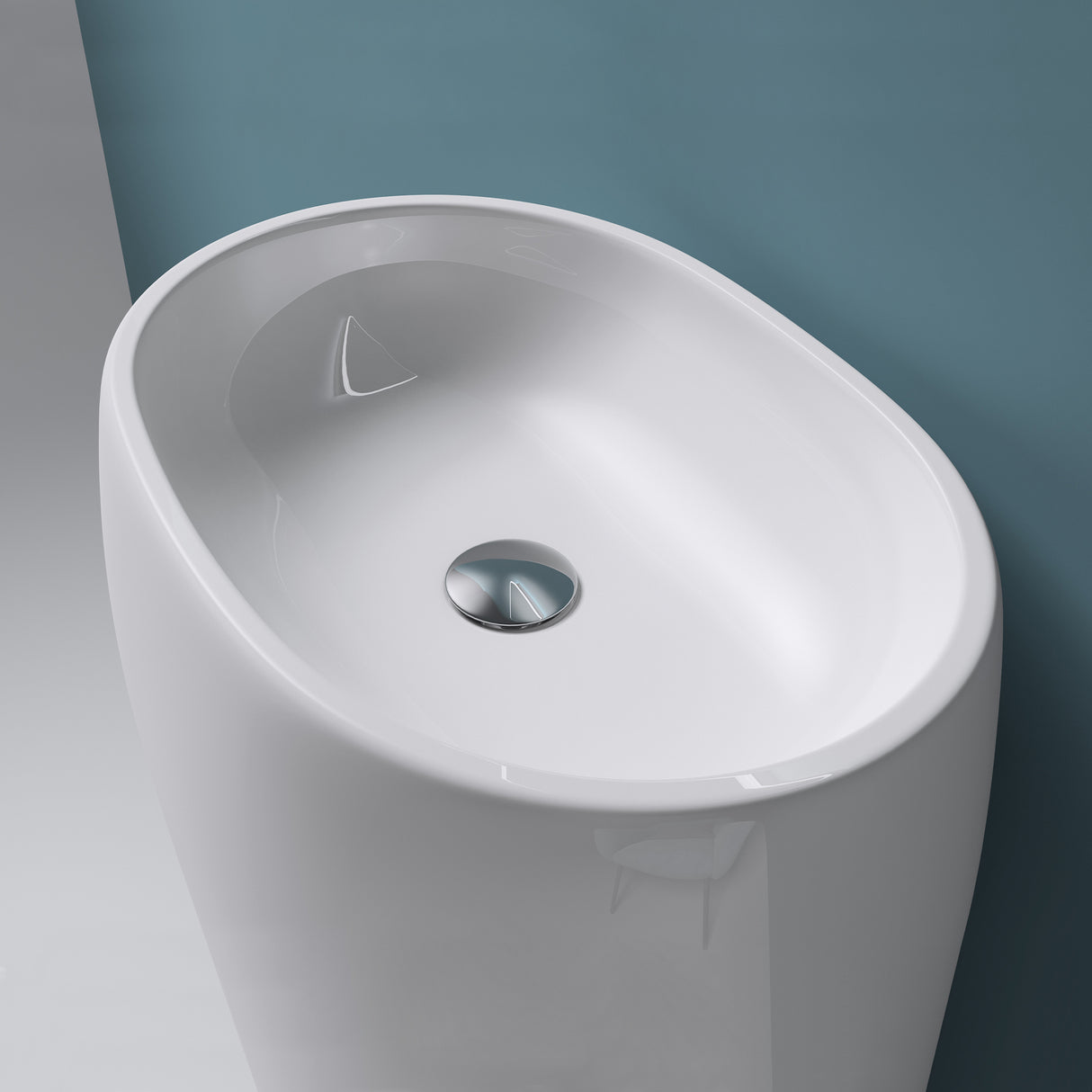 glasvilla Design Standwaschbecken freistehend Col32 aus Mineralguss Waschtisch Standwaschbecken