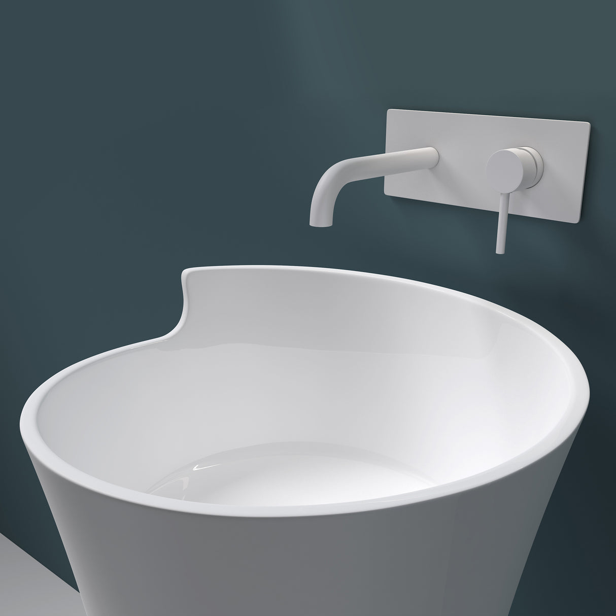 glasvilla Design Standwaschbecken freistehend Col30 aus Mineralguss Waschtisch