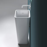 glasvilla Design Standwaschbecken freistehend Col31 aus Mineralguss Waschtisch BTH: 40x35x82cm
