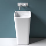 glasvilla Design Standwaschbecken freistehend Col31 aus Mineralguss Waschtisch BTH: 40x35x82cm