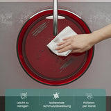 glasvilla Lavabo da Appoggio in Resina, Lavabo da Bagno senza Foro Rubinetto e Troppopieno, Coloria01