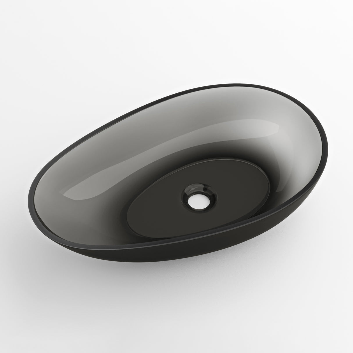 glasvilla Waschbecken Aufsatzwaschbecken aus Kunstharz Waschschale Handwaschbecken Oval 60x36x14cm ohne Hahnloch und Überlauf Coloria04