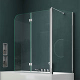 Paroi de douche Glasvilla pour baignoire, paroi de baignoire, paroi de baignoire rabattable, verre de sécurité 6 mm avec fixation de baignoire NANO, cloison de baignoire Cortona113