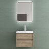 Ensemble de meubles de salle de bain Glasvilla Meuble de salle de bain Meuble sous-vasque 2 tiroirs avec fermeture amortie avec lavabo en blanc en fonte minérale Rimo