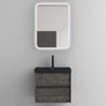 Ensemble de meubles de salle de bain Glasvilla Meuble de salle de bain Meuble sous-vasque 2 tiroirs avec fermeture en douceur avec lavabo en anthracite mat en fonte minérale Rimo