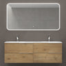 glasvilla  Waschbeckenunterschrank 4 Schubladen Kerneiche mit Doppelwaschbecken BTH: 144x48x52cm Vanessa