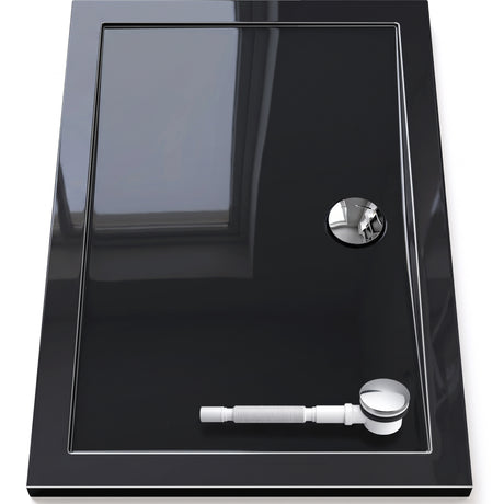 Glasvilla Design – Plato de ducha acrílico rectangular Faro (70–140 cm), montaje a ras de suelo