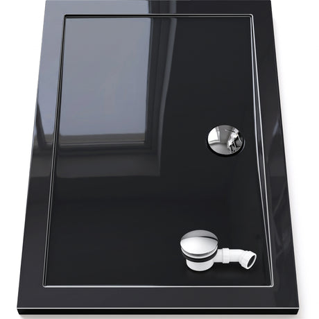 Glasvilla Design – Plato de ducha acrílico rectangular Faro (70–140 cm), montaje a ras de suelo