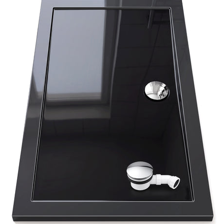 Glasvilla Design – Plato de ducha acrílico rectangular Faro (70–140 cm), montaje a ras de suelo