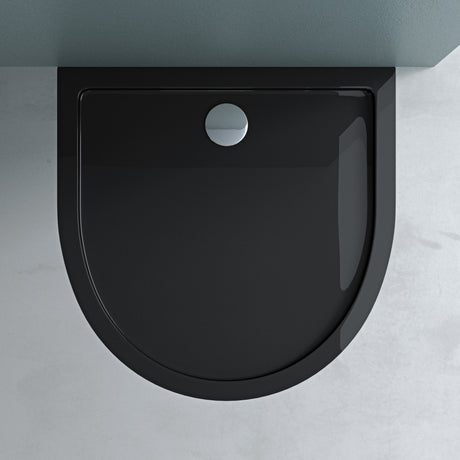 Glasvilla Design, Plato de ducha acrílico semicircular Faro4, altura 4 cm