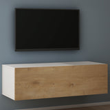glasvilla Table TV Meuble TV Poignée Dissimulée avec Fermeture en Douceur Meuble Mural Bas pour Salon Fernsehschrank02