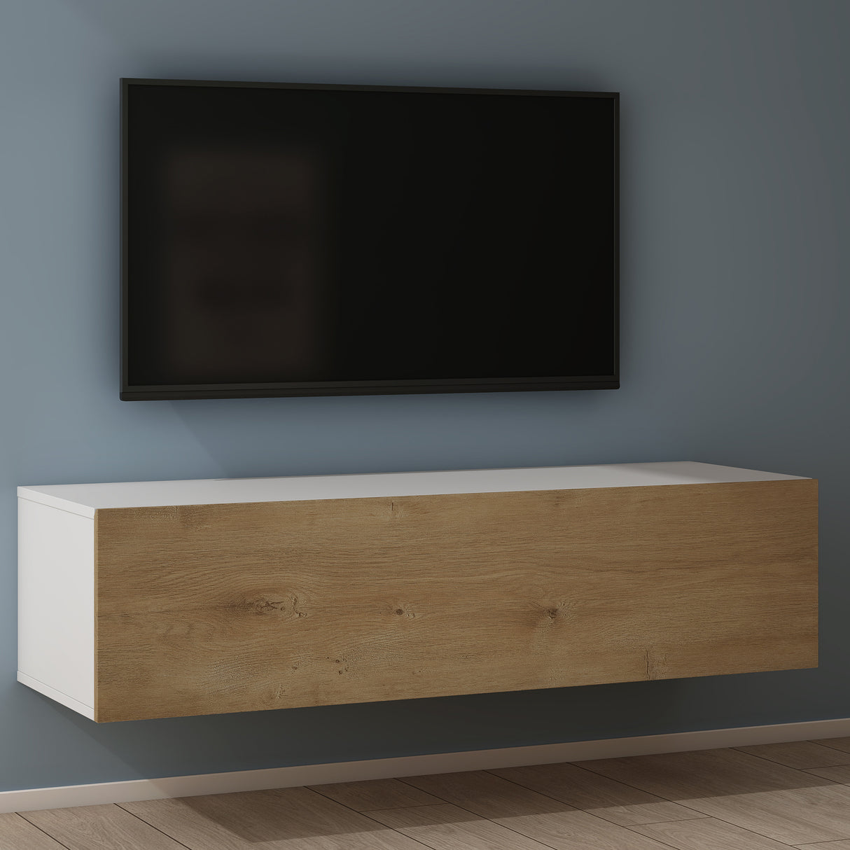 glasvilla Table TV Meuble TV Poignée Dissimulée avec Fermeture en Douceur Meuble Mural Bas pour Salon Fernsehschrank02
