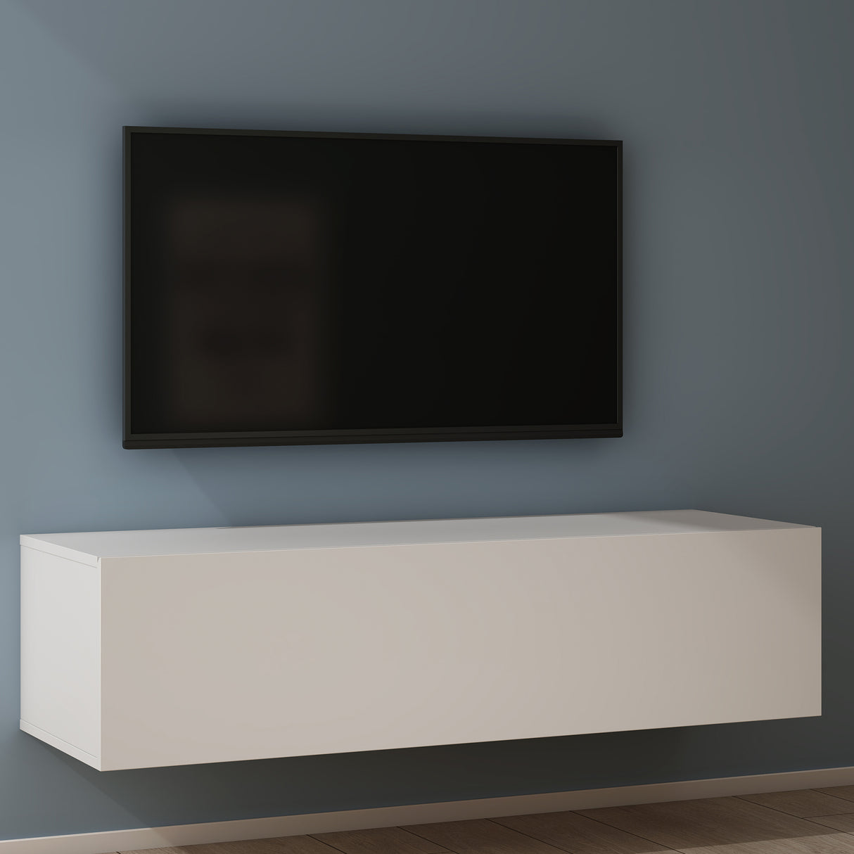 glasvilla Table TV Meuble TV Poignée Dissimulée avec Fermeture en Douceur Meuble Mural Bas pour Salon Fernsehschrank02