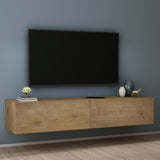 glasvilla Table TV Meuble TV Poignée Dissimulée avec Fermeture en Douceur Meuble Mural Bas pour Salon Fernsehschrank02
