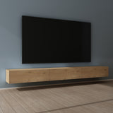 glasvilla Table TV Meuble TV Poignée Dissimulée avec Fermeture en Douceur Meuble Mural Bas pour Salon Fernsehschrank02