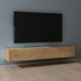 glasvilla Table TV Meuble TV Poignée Dissimulée avec Fermeture en Douceur Meuble Mural Bas pour Salon Fernsehschrank02