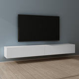glasvilla Table TV Meuble TV Poignée Dissimulée avec Fermeture en Douceur Meuble Mural Bas pour Salon Fernsehschrank02