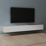 glasvilla Table TV Meuble TV Poignée Dissimulée avec Fermeture en Douceur Meuble Mural Bas pour Salon Fernsehschrank02
