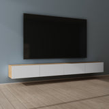 glasvilla Table TV Meuble TV Poignée Dissimulée avec Fermeture en Douceur Meuble Mural Bas pour Salon Fernsehschrank02