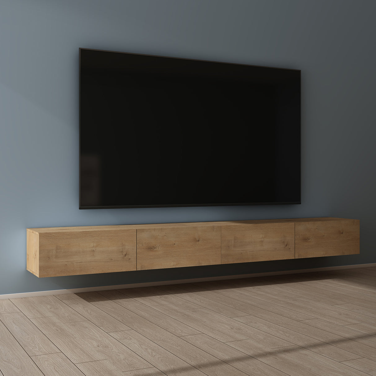 glasvilla Table TV Meuble TV Poignée Dissimulée avec Fermeture en Douceur Meuble Mural Bas pour Salon Fernsehschrank02