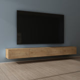 glasvilla Table TV Meuble TV Poignée Dissimulée avec Fermeture en Douceur Meuble Mural Bas pour Salon Fernsehschrank02