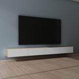 glasvilla Table TV Meuble TV Poignée Dissimulée avec Fermeture en Douceur Meuble Mural Bas pour Salon Fernsehschrank02