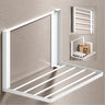 Toallero y Estante Plegable Glasvilla Folda-01 Magnético o Adhesivo sin Taladro (41 × 25 cm)
